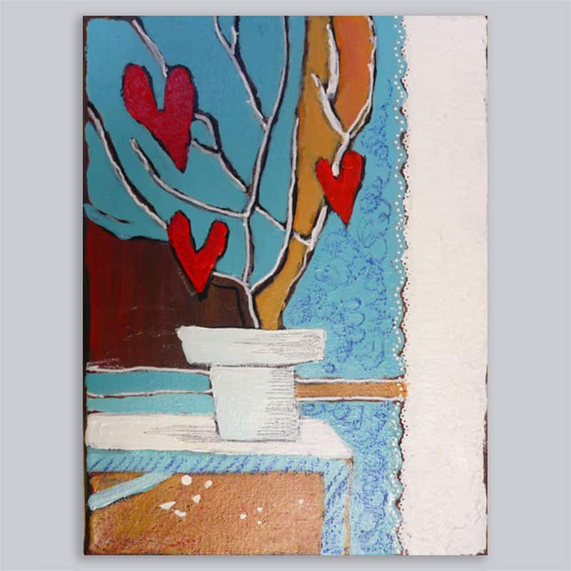 Schilderij Hartjesplant