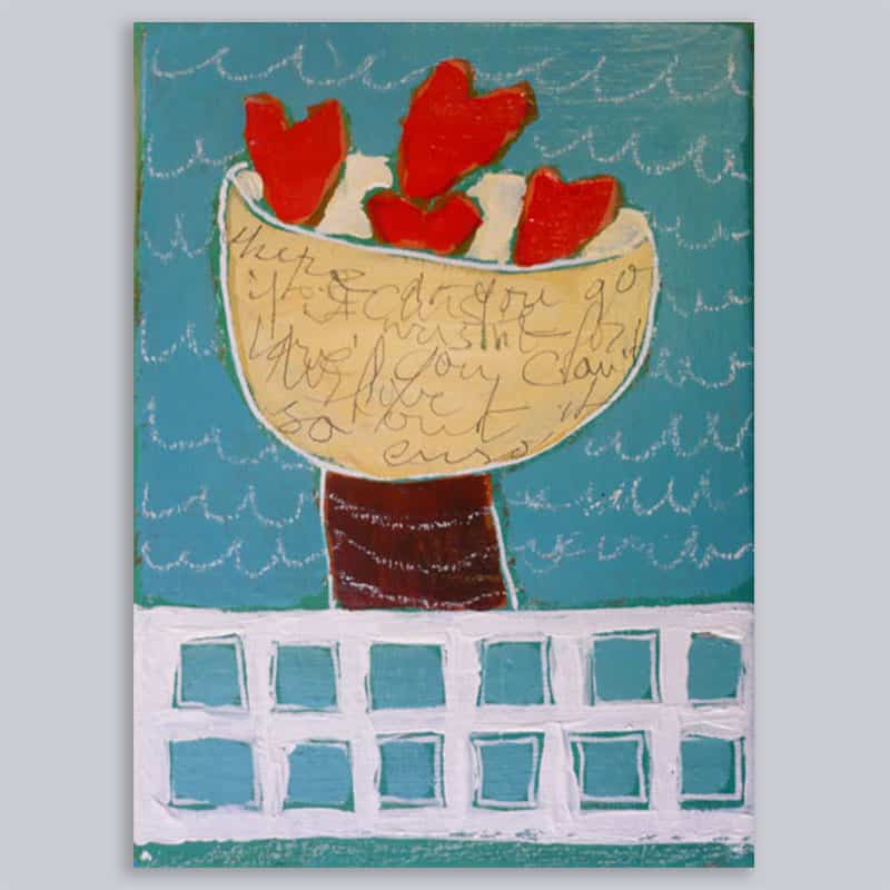 Schilderij Kom met hartje