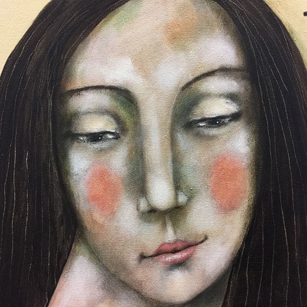 Schilderij Schoppenvrouw