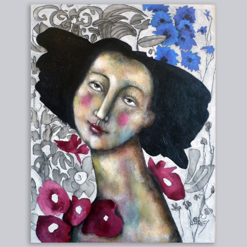 Schilderij Korenbloemenblauw