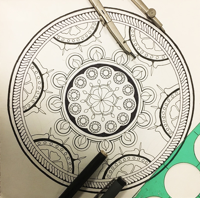 mandala onder constructie